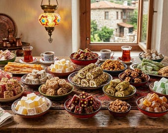 DIY Turkish Delight Recipe Kit: 10 Authentic Lokum Recipes (PDF)