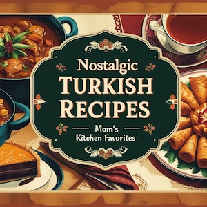 Nostalgische türkische Rezepte Mamas Küchenfavoriten 10 Vintage-Rezepte + Bonus-Glasetiketten & gemütliches Küchenposter
