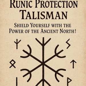 Powerful Runic Protection Talisman – Viking Symbol of Shielding & Strength