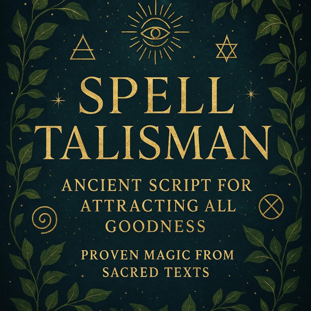 Spell Talisman| Ancient Script for Attracting All Goodness ,proven ...