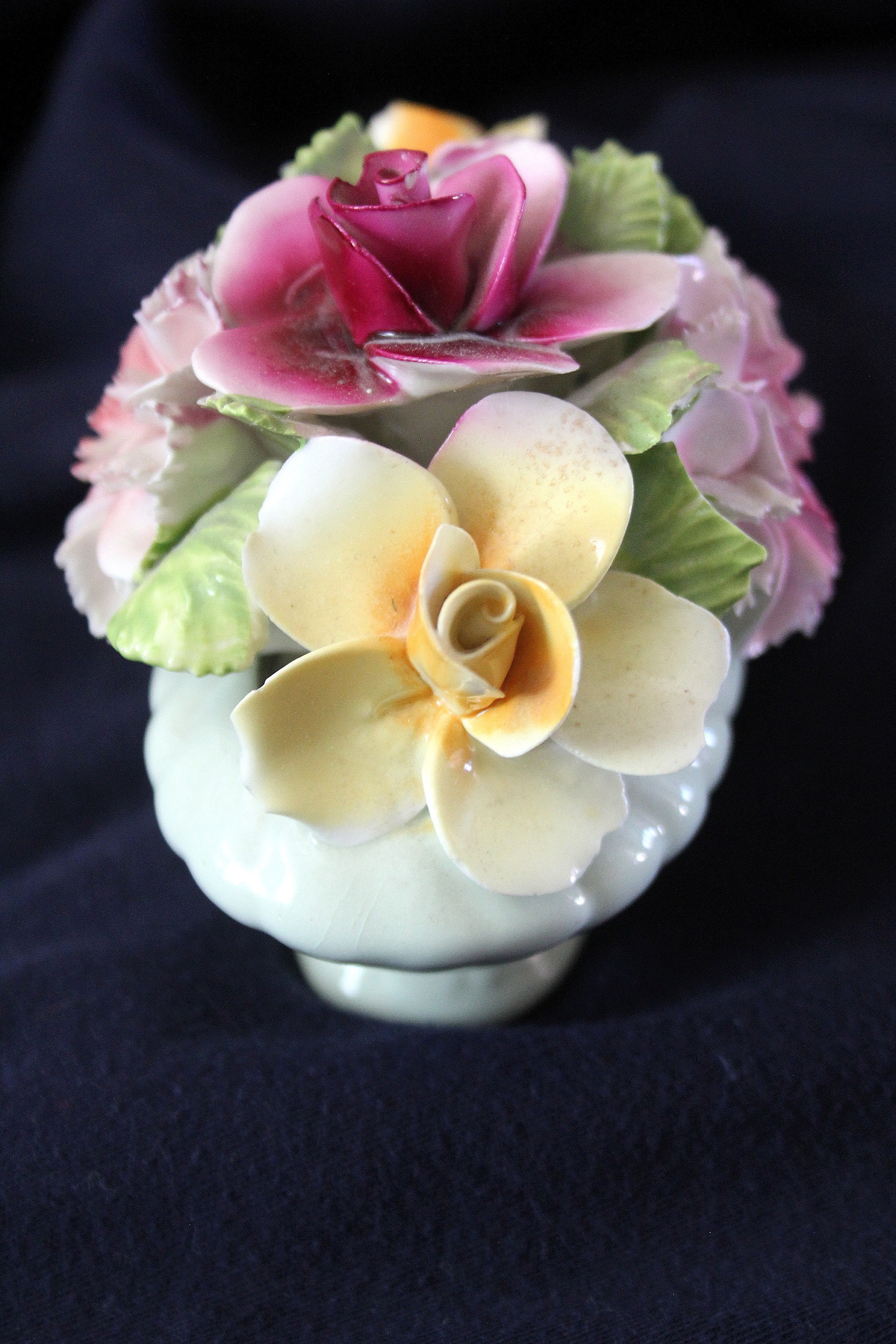 Thorley Vintage 1950 Bone China Roses and Carnations in a Basket Made in  Staffordshire, England