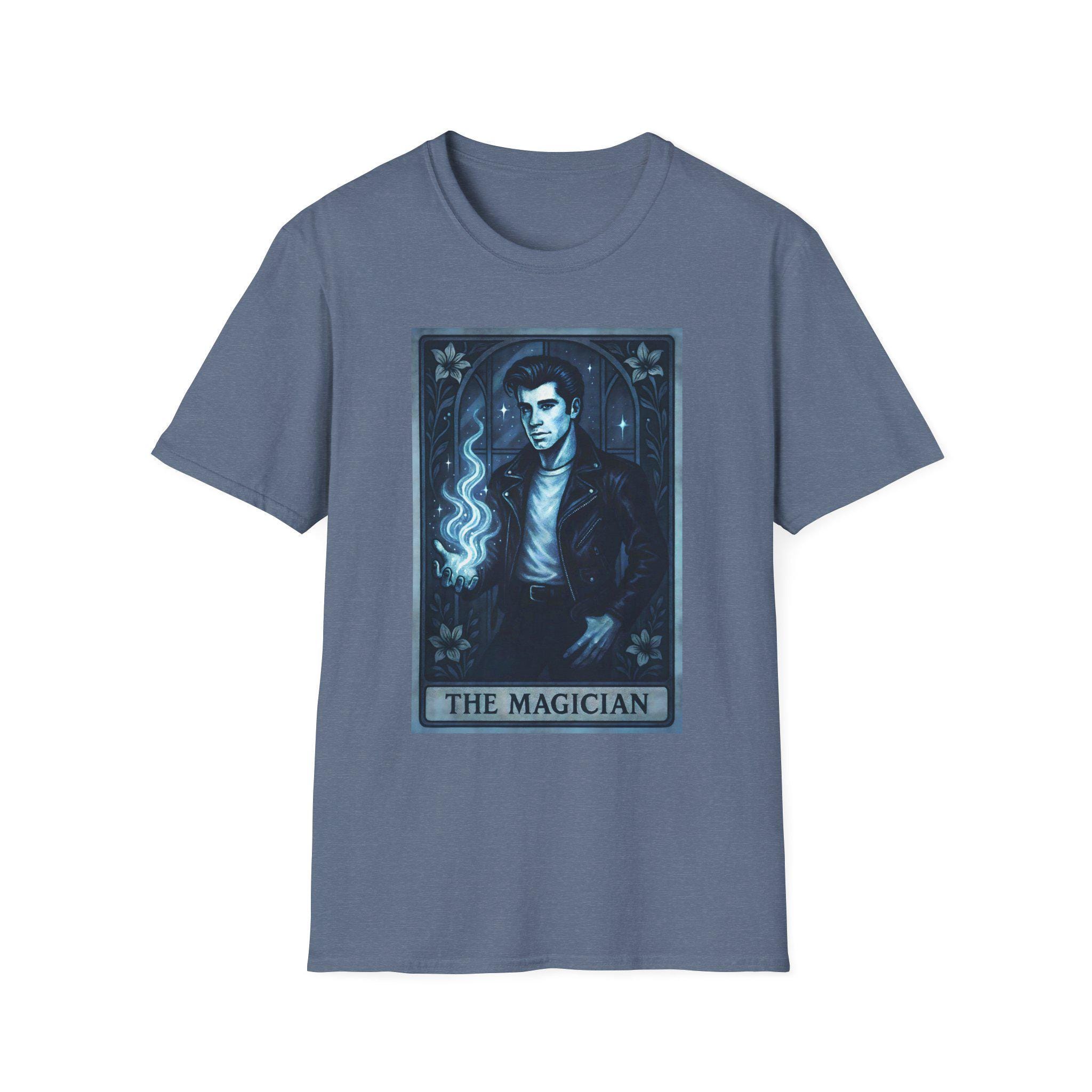 Unisex Softstyle T-Shirt - The Magician -Tarot Card - John Travolta - Grease -Rockabilly
