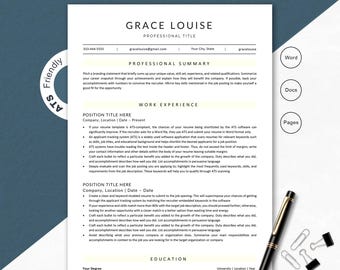 Plantilla de CV ATS: CV minimalista para Word, Pages y Google Docs (descarga digital)