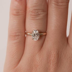 Oval Engagement Ring, 1.00 CT Crushed ice Oval Moissanite engagement ring, diamond hidden halo, Haley Bieber Ring, bridal proposal Ring.