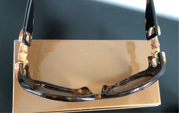 euc authentic Gucci womens rectangular dark brown… - image 7