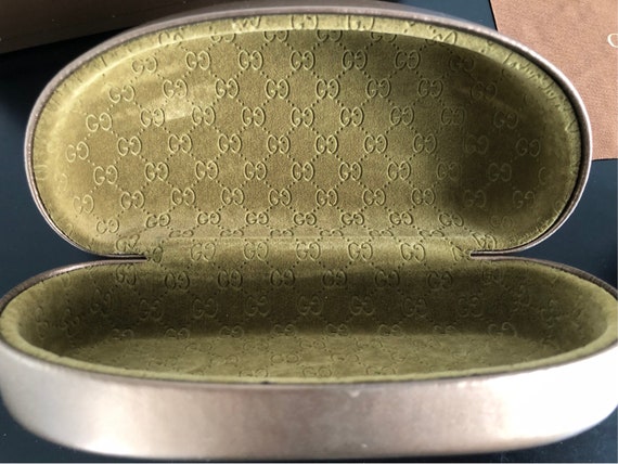 euc authentic Gucci womens rectangular dark brown… - image 2