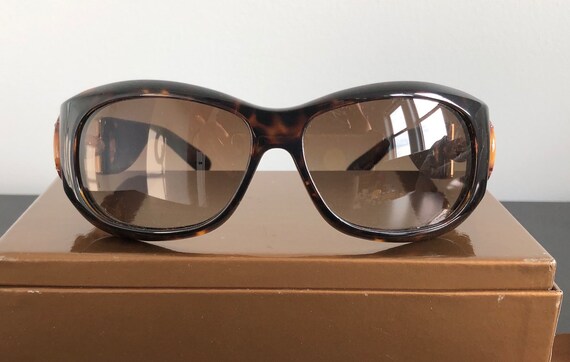 euc authentic Gucci womens rectangular dark brown… - image 1