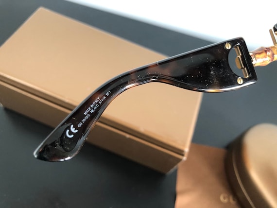 euc authentic Gucci womens rectangular dark brown… - image 9