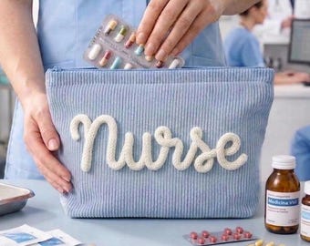 Custom Nurse Gift,Name Cosmetic Bag,Medical School Makeup Bag,Nurse Pencil Pouch,Nurse Graduation Gift