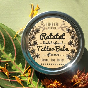 Ratatat Herbal Infused Tattoo Balm Healing Aftercare image 1