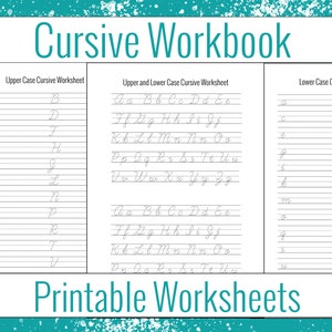 Cursive Workbook Practice Words Handwriting Pratice Cursive - Etsy