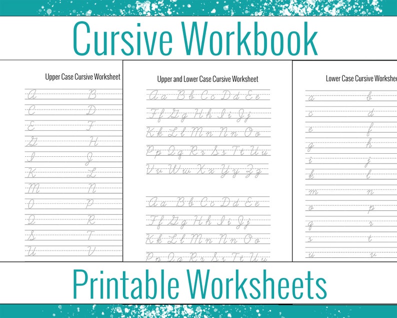 Cursive Workbook Practice Words Handwriting Pratice Cursive - Etsy