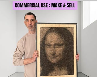Mona Lisa String Art Kit: Detailed Instructions (Digital Download)