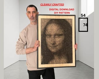 Kit de arte con hilos de la Mona Lisa: Instrucciones detalladas (Descarga digital)