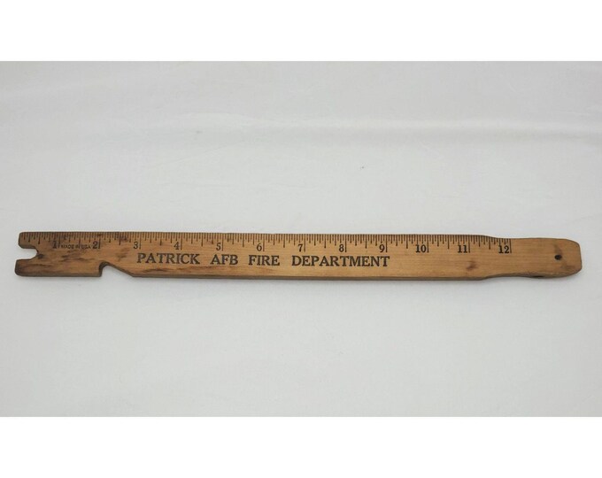 Pull Push Ruler Image Patrick AFB Fire Dept Advertising Push & Pull Vintage the Oven Stick ...