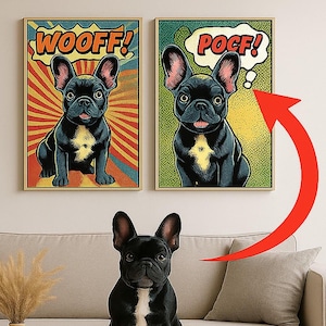 Custom Comic Dog Portrait – Funny Digital Pet Art from Photo | Personalized Dog Drawing Gift | Printable Cartoon Style File