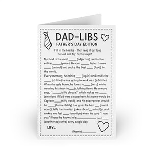 Carte de voeux fête des pères-Libs, carte de blague papa drôle, carte de fête des pères humoristique, carte de fête des pères personnalisable, carte de jeu de mots papa, voeux