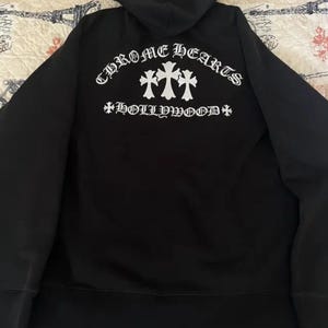 Unisex Streetwear Chrome Herzen schwarz Hoodies