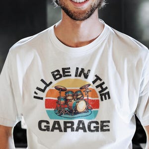 Drumming t-shirt, Gift for Drummer Dad, Gift for Drummer, I&#39;ll Be In The Basement T-shirt