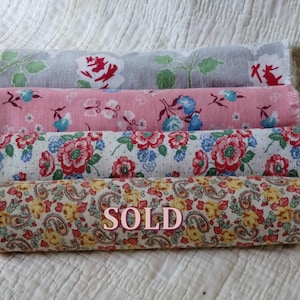 Vintage Feedsack Fabric Pieces | 1930s–50s Floral Prints | Sold Individually