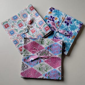 6&quot;x 6&quot; Feedsack Squares; 1930s–1950s Bright Prints; 20 squares of Clean, Authentic Feedsack Fabric for Quilting & Repairs