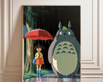 Mein Nachbar Totoro Print: Studio Ghibli Anime Wandkunst (Digitaler Download)