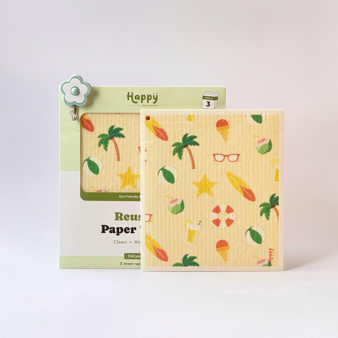 MYBO TV TORCHONGENIO – Lot de 3 Torchons de Cuisine Spécial Vaisselle 60x45 cm - Super Absorbant – Motif Feuille Vu à la Tv - Maison