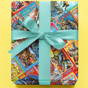 Kaiju Wrapping Paper – Super‑Colorful Retro Monster Gift Wrap, Vibrant Kaiju Birthday or Holiday Paper