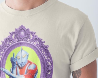 Vintage Ultraman Graphic Tee: Retro Japanese Sci-Fi Hero Shirt