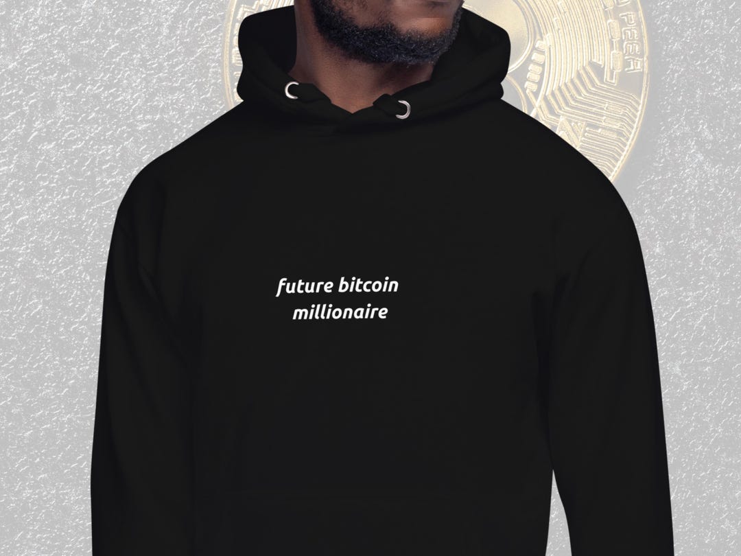 未来のビットコイン億万長者パーカー、面白い暗号通貨クリスマス誕生日プレゼント、ビットコイントレーダースウェットシャツ、彼と彼女の父親の友人のためのブロックチェーンパーカー  - Etsy 日本