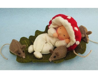 Forest Gnome Baby Kit- autumn, fall, forest, woodland, pattern, sewing, decoration, gnome, DIY