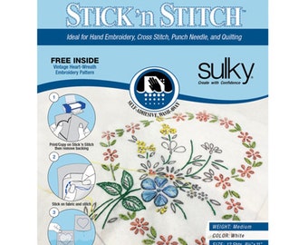 SULKY Stick 'n Stitch Printable Sheets - embroidery, fabri solvy, mmmcrafts supply