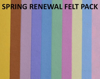 SPRING RENEWAL 100 % Pure Wool Felt Pack -  10 sheets