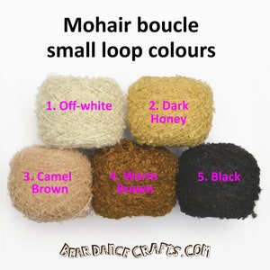 Mohair Small Loop Boucle Yarn - Doll Making Hair, Tiny Loops, - Etsy