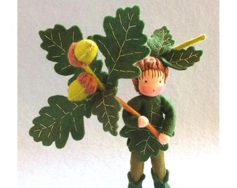 Oak Kit-  felt tree doll decoration, pattern, sewing.