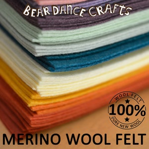 100% Pure Merino Wool Felt You Choose 1 One 20 x 30 cm sheet approx 9 x 12 image 4
