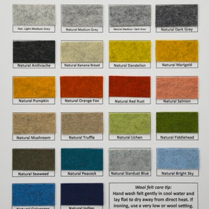 100% Pure Classic Wool Felt 10 sheets You Pick the Colours image 6