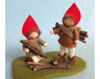 Gnomes Gathering KIT - sewing pattern wool felt