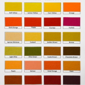 100% Pure Classic Wool Felt 10 sheets You Pick the Colours image 2