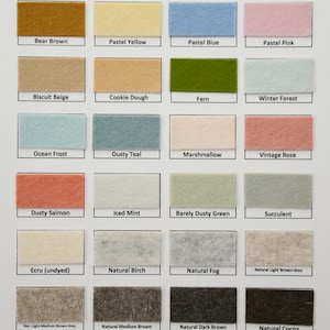 100% Pure Classic Wool Felt 10 sheets You Pick the Colours image 5