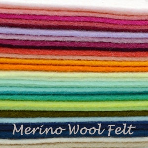 100% Pure Merino Wool Felt You Choose 1 One 20 x 30 cm sheet approx 9 x 12 image 5