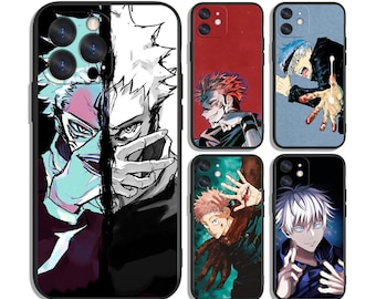 Etui z postaciami czarodziejów z japońskiego anime na iPhone'a i Samsunga – ochronne i stylowe – pasuje do większości modeli – z unikalnym nadrukiem