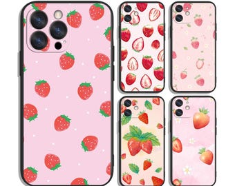 Etui Strawberry Fun Pink Vibes do iPhone'a i Samsunga – ochronne i stylowe – pasuje do większości modeli – wyjątkowy nadruk
