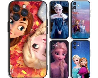 Funda estética Ice Dream con diseño de Elsa y Anna para iPhone y Samsung: protectora y elegante, compatible con la mayoría de los modelos, con un diseño impreso único.