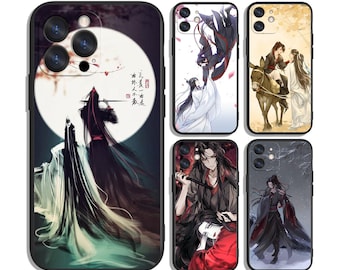 Etui „Starożytna miłość z anime” w ciemnej mgle do iPhone'a i Samsunga – ochronne i stylowe – pasuje do większości modeli – wyjątkowy nadruk