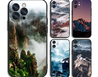 Etui Mountain Peak Forest Wild Harmony do iPhone'a i Samsunga – ochronne i stylowe – pasuje do większości modeli – wyjątkowy nadruk
