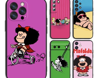 Thoughtful Child Cartoon Case for iPhone & Samsung - Protective and Stylish - Fits Most Models
