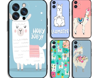 Alpaca Llama Animal Pastel Style Case for iPhone & Samsung – Protective and Stylish - Fits Most Models - Unique Printed Design