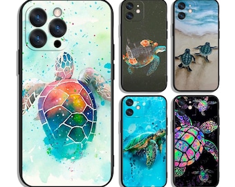 Ocean Turtles Nature Style Case for iPhone & Samsung – Protective and Stylish - Fits Most Models - Unique Printed Design