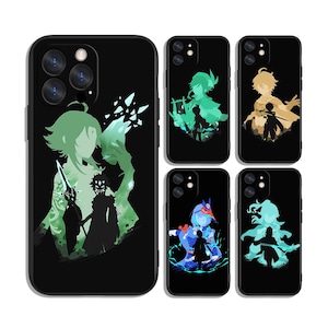 Anime Genshin Impact Elemental Adventure-skal till iPhone och Samsung – Skyddande och snyggt – Passar de flesta modeller – Unik tryckt design